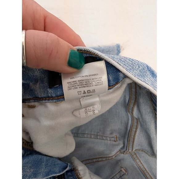 Express straight ankle high rise women's sz 4 regular stonewashed distressed K1 - Picture 11 of 14